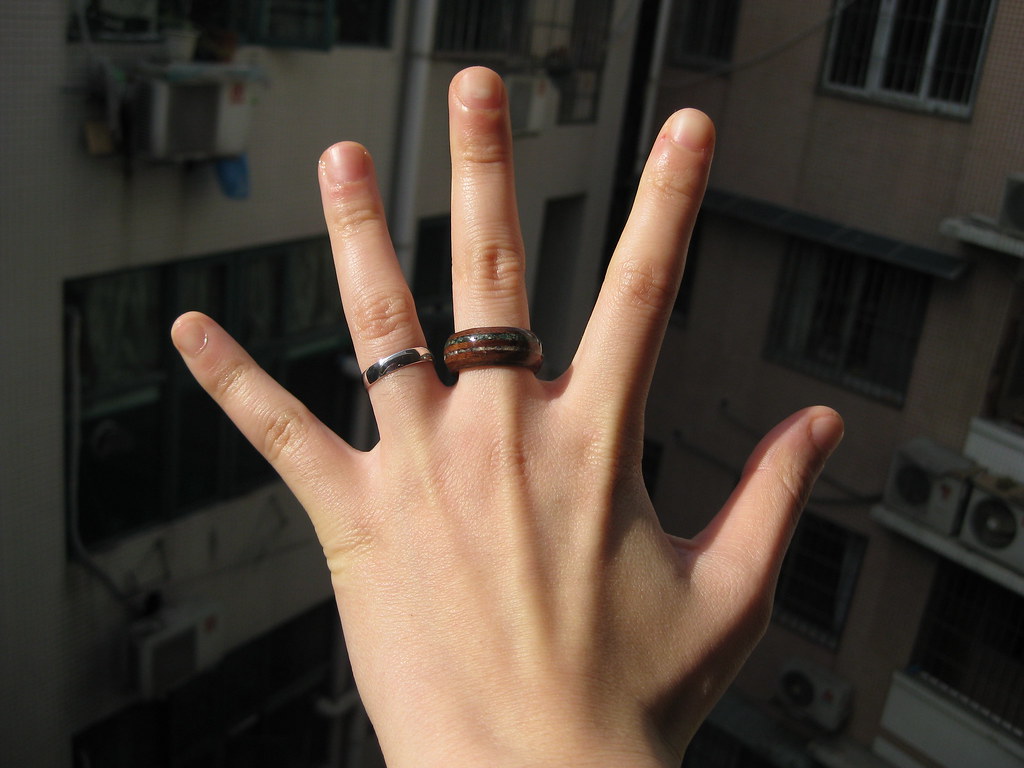 Engagement Ring Middle Finger