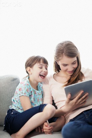 Young Girls with Tablet