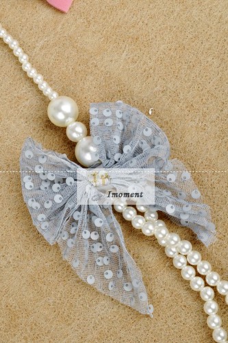 Imoment - Fashion Pearl Necklace N039 Grey (K10062501)