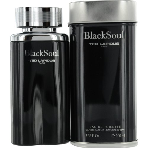 Black Soul by Ted Lapidus Eau De Toilette Spray for Men, 3.4 Ounce