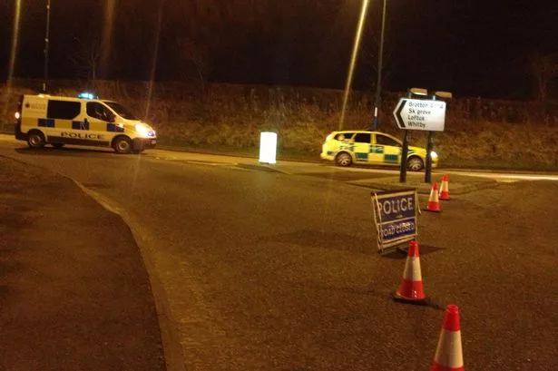 Police closed the Brotton bypass after the fatal crash