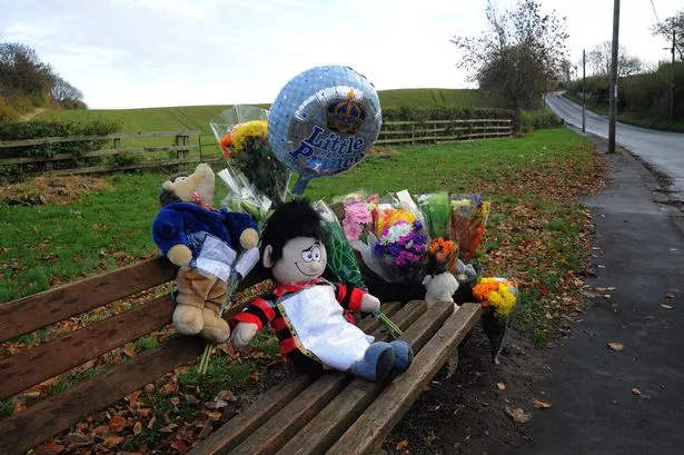 Flowers and notes left at the scene in November 2013