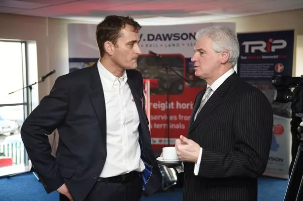 Gary Dawson, MD of AV Dawson with mayor of Middlesbrough , Ray Mallon