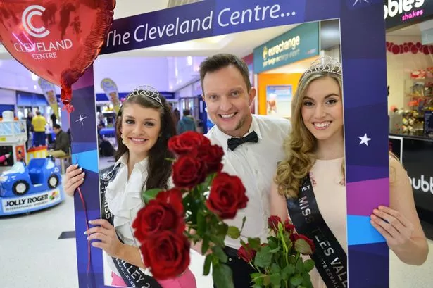 Miss Tees Valley runners up were spreading the love in the Cleveland Centre, Middlesbrough