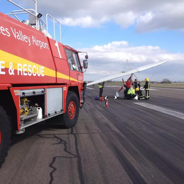 Microlight incident at Durham Tees Valley Airport