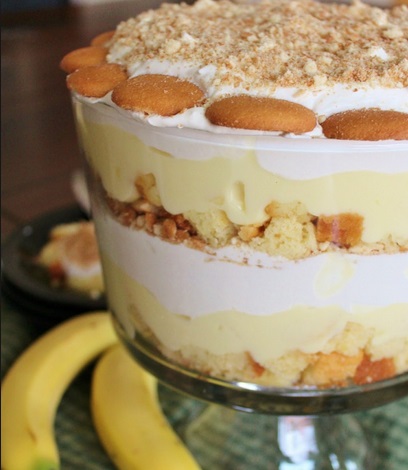 Banana Pudding Punch Bowl Cake