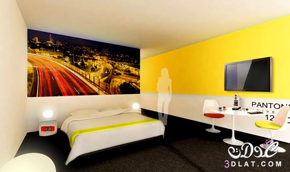 غرف نوم باللون الاصفر2016 غرف نوم راقية ومريحة