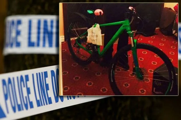Green Cube moutain bike with blue writing and black mud guards was stolen from the teenager