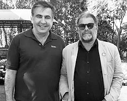 Михаил Саакашвили и Борис Гребенщиков (фото: http://on.fb.me/1KLHWmU)