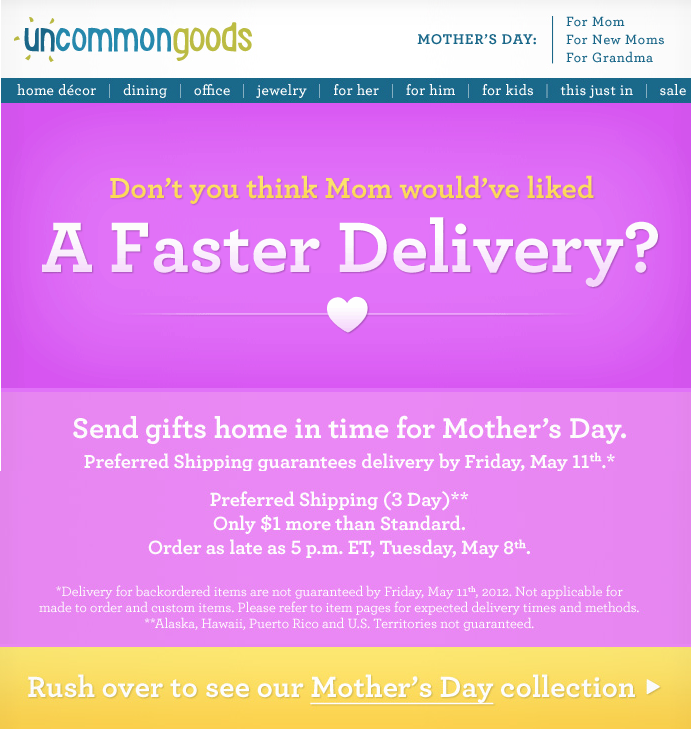 uncommon goods email marketing