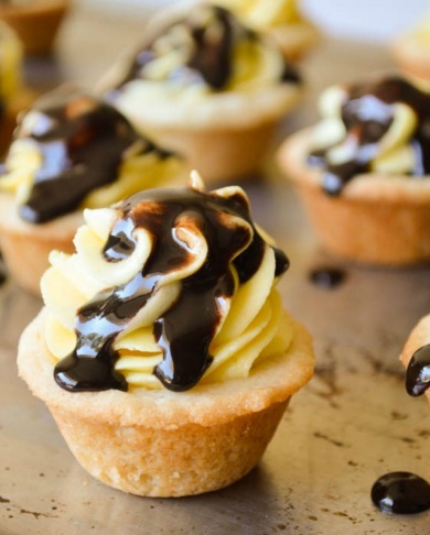 Boston Cream Pie Bites