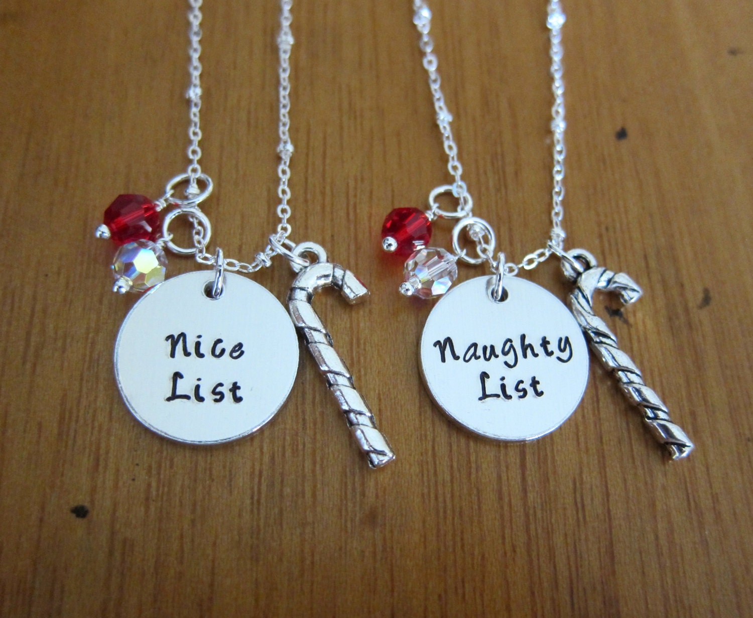 Naughty List Necklace Holiday Pendant Christmas Jewelry fun jewelry for women 