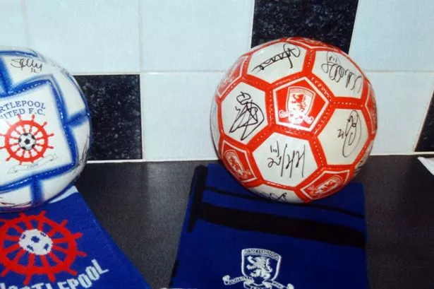 The Boro ball signed by the club.