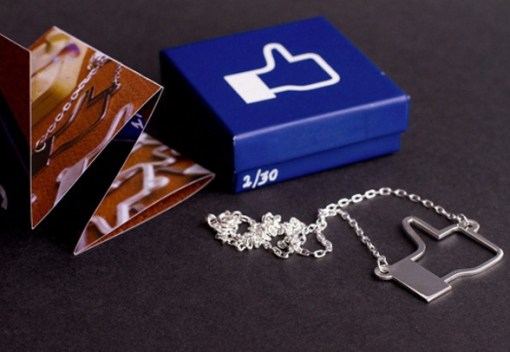 Facebook "Like" Silver Pendant