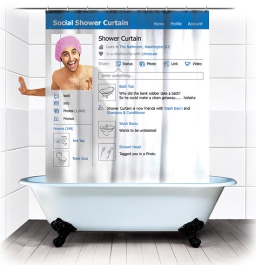 Facebook Profile Shower Curtain