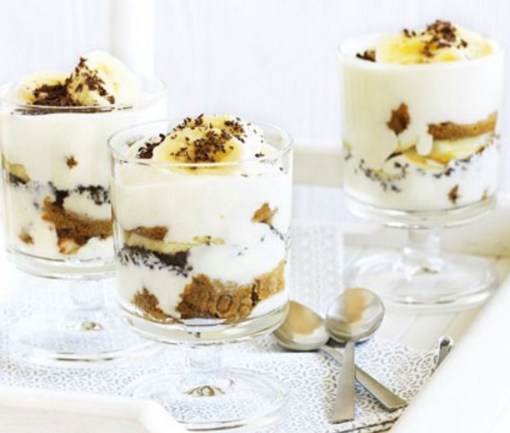 Banana & Custard Pots