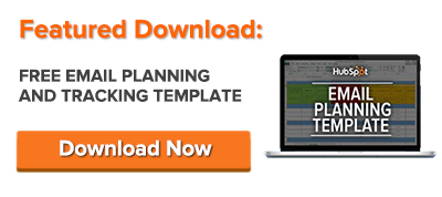 free email planning and tracking template