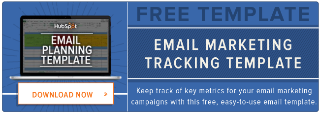 free email marketing tracking template