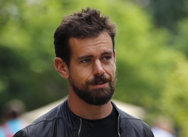 Jack Dorsey, interim CEO of Twitter and CEO of Square, goes for a walk on the first day of the annual Allen and Co. media conference in Sun Valley, Idaho July 8, 2015. REUTERS/Mike Blake