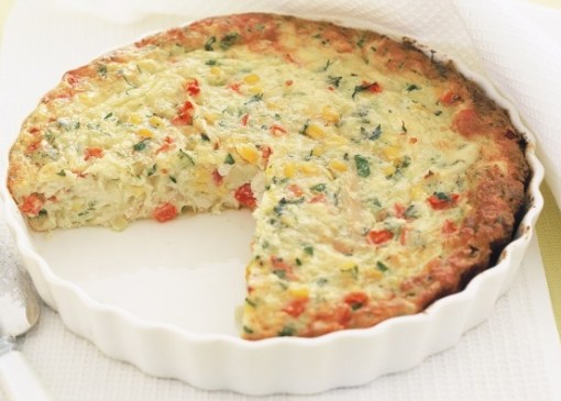 Barbecued Chicken And Corn Quiche