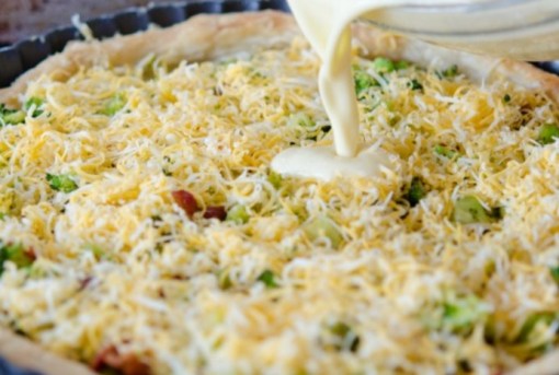 Cheese, Broccoli & Bacon Quiche