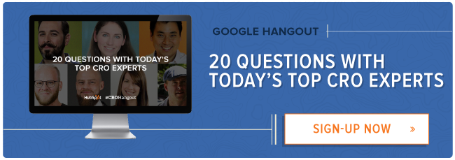 join a Google Hangout With CRO experts