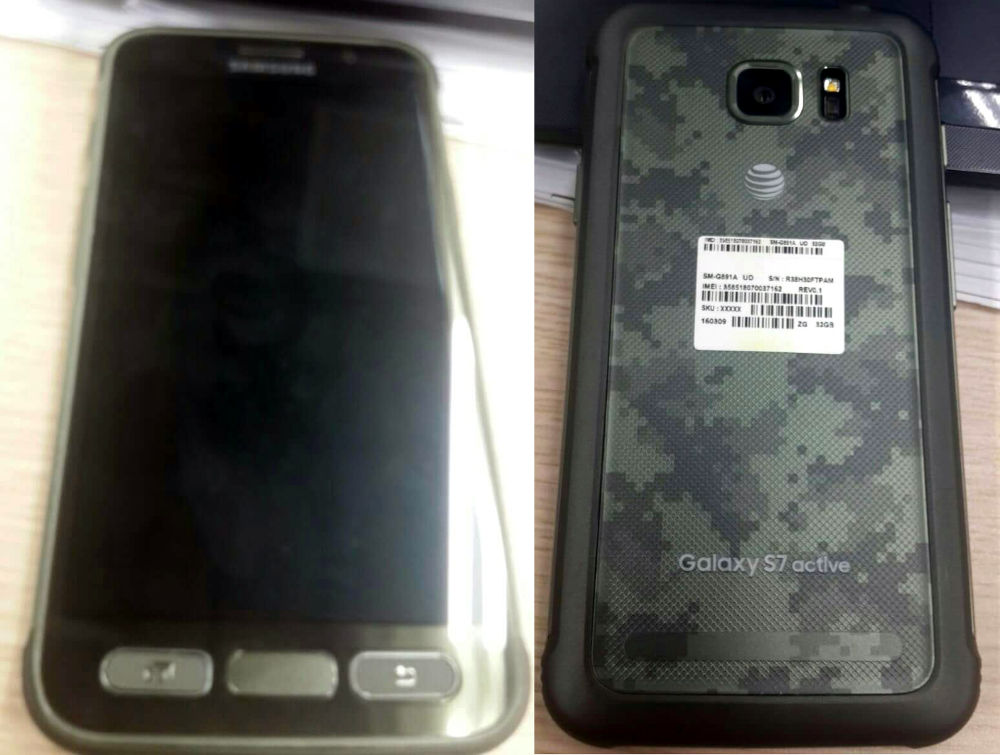 Samsung Galaxy S7 Active rugged smartphone surfaces in live images