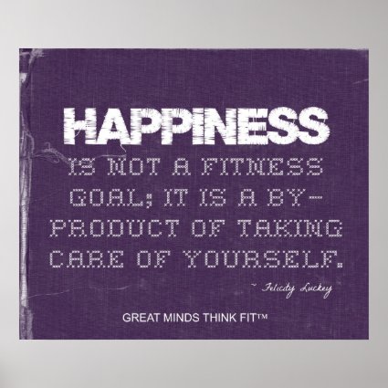 Purple Denim Fitness Poster for Happiness