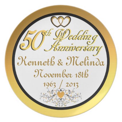 PERSONALIZED (NAMES/DATES) 50th Anniversary Plate
