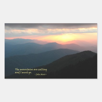 Sunset in the Smokies: Mtns are calling / Muir Sticker
