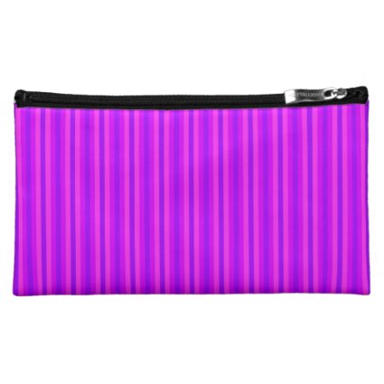 Purple and Pink Stripey Hippie Pattern Cosmetic Bags