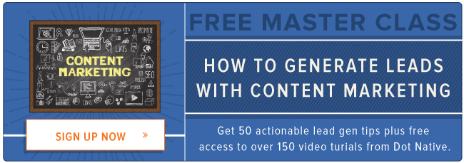 free master class: how to generate leads with content marketing