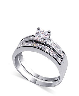 Sterling silver wedding rings