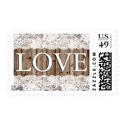 Antique White Lace Wedding Stamp
