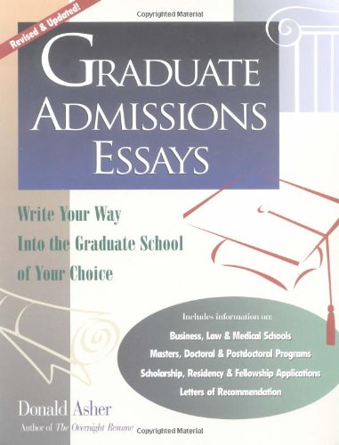 Writing Your Graduate School Admissions Essay