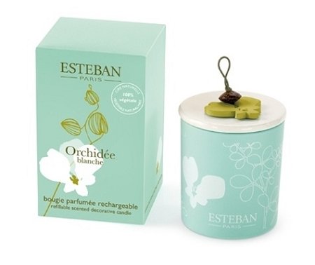 Esteban Orchidee Blanche Scented Decorative Candle Refillable 5.3 oz