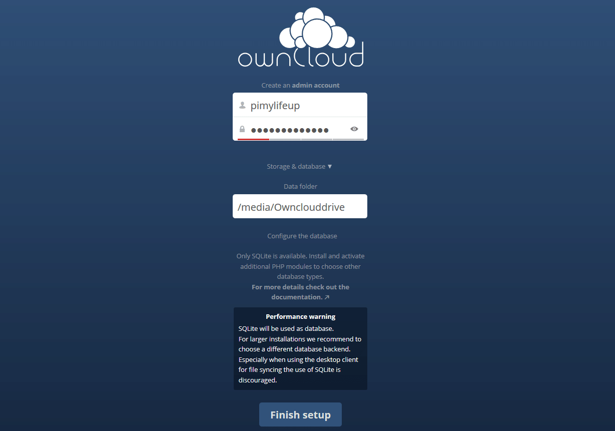 Owncloud Signup