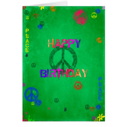 Hippie Happy Birthday Card