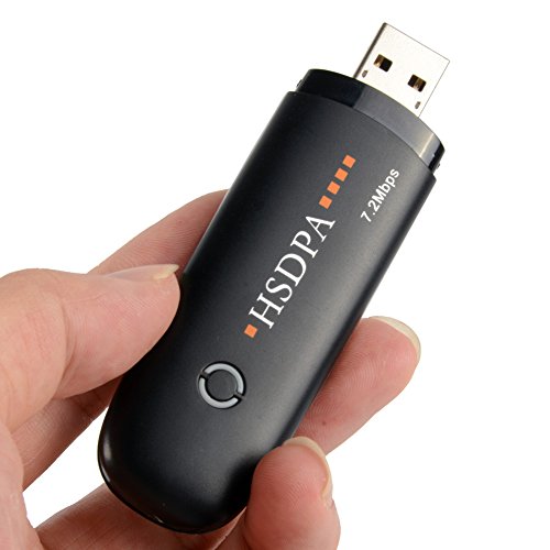 Generic Wireless DATA Card 7.2Mbps HSDPA 3G USB Modem Dongle SIM USB Stick with TF Card Reader Function (Black B)