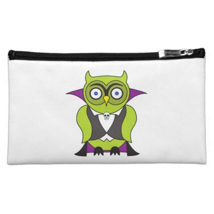 Vampire Halloween Owl Cosmetic Bag
