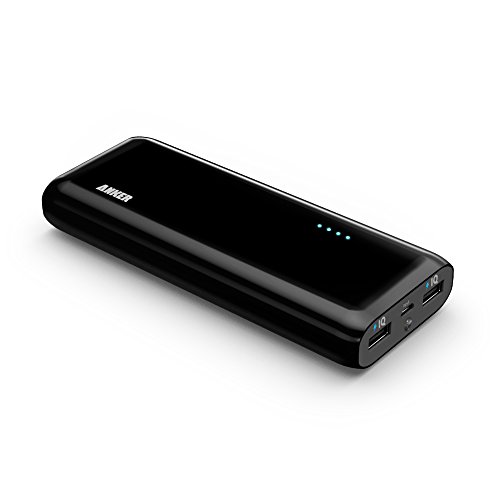 Anker® 2nd Gen Astro E4 13000mAh External Battery Portable Dual USB Charger Power Bank. PowerIQ™ Broad Compatibility, Fast Charging, High Capacity, Ultra Compact. For iPhone 5S 5C 5 4S, iPad Air mini, Galaxy S5 S4 S3, Note 3 2, Tab 4 3 2 Pro, Nexus, HTC One, One 2 (M8), LG G3, Nexus, MOTO X and More (Black).