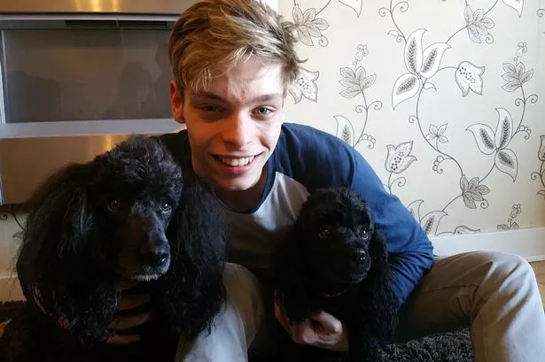 James with his dogs