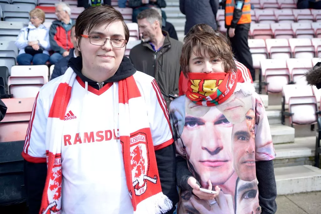Fans at the Bournemouth v Middlesbrough match. Photo by Jimmy Griffiths/Griffiths Photographers