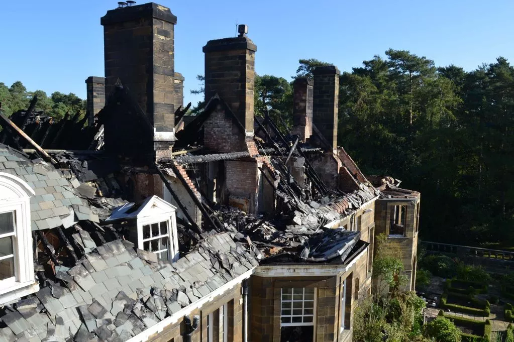 Inside fire-damaged Crathorne Hall after major blaze