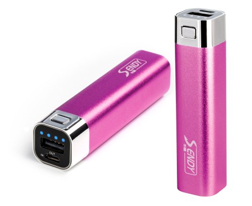 Sendy Power 2600mAh Portable Backup Battery Charger Power Bank. Mobile Power Source for Smart Phones and Digital Devices including Iphone 5 5S 5C (Purple)