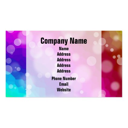 Rainbow Bokeh Pattern Double-Sided Standard Business Cards (Pack Of 100)