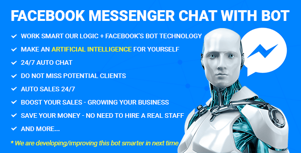 Facebook Messenger Chat with Bot - CodeCanyon Item for Sale