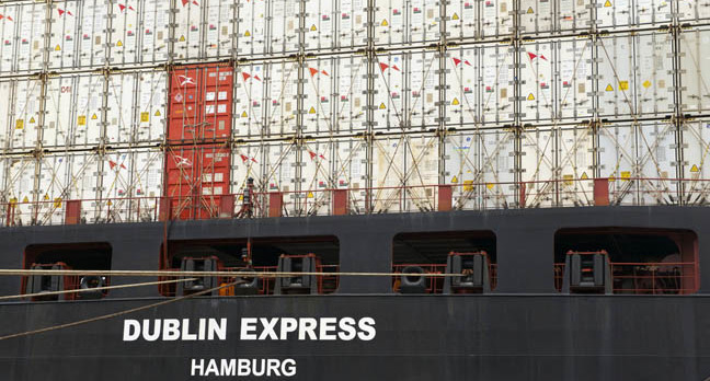 Container ship, photo via Dmitry Chulov Shutterstock