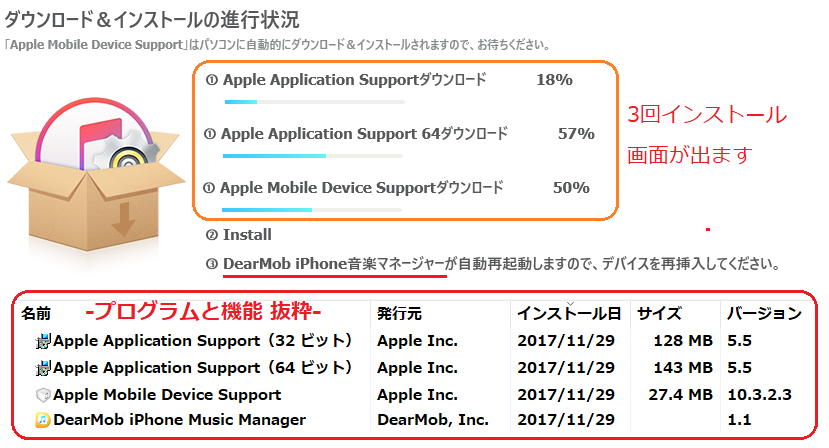 DearMobがInstallするAppleTool