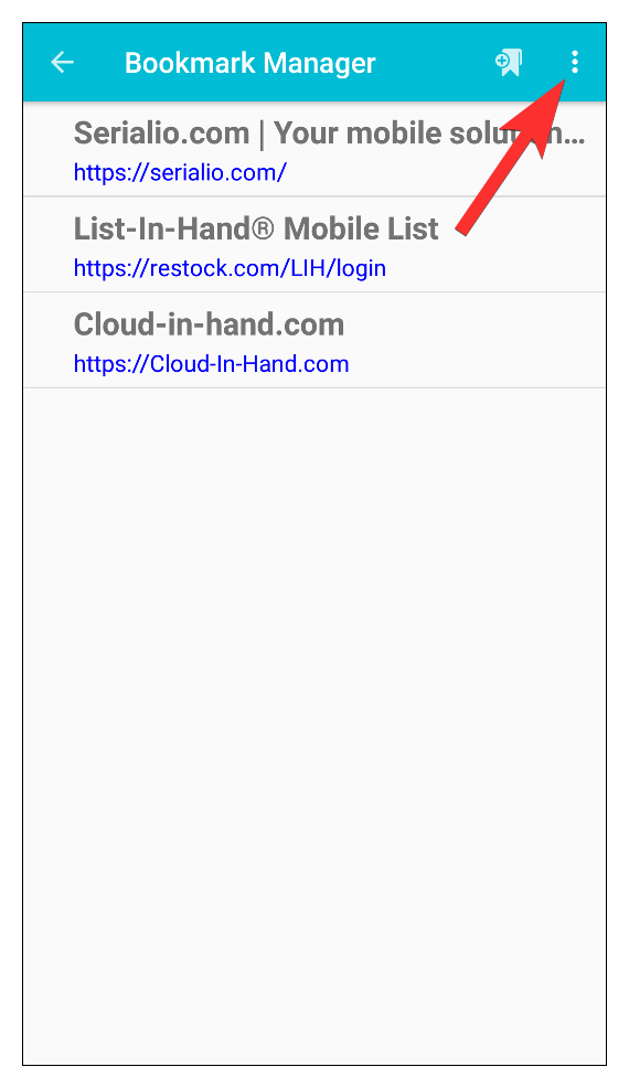 iScanBrowser Android bookmarks manager